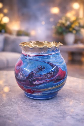 Celestial Tides in Gilded Sky