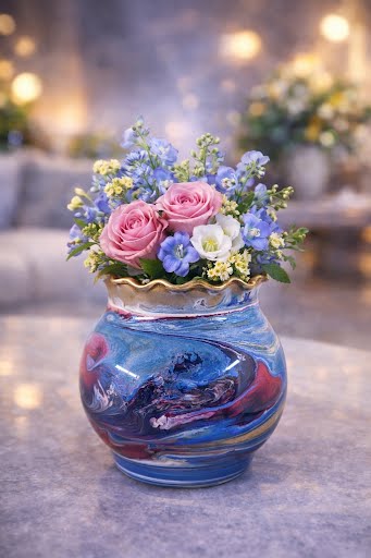 Celestial Tides in Gilded Sky